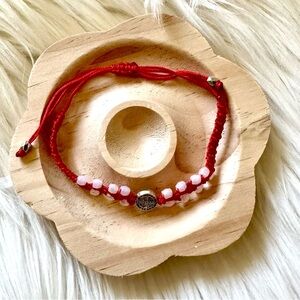 St. Benedict Medal Adjustable Red String Bracelet